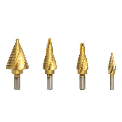 TIN Coated 13mm HSS Drill Bit Spiral Fluted Step For Wood Drilling